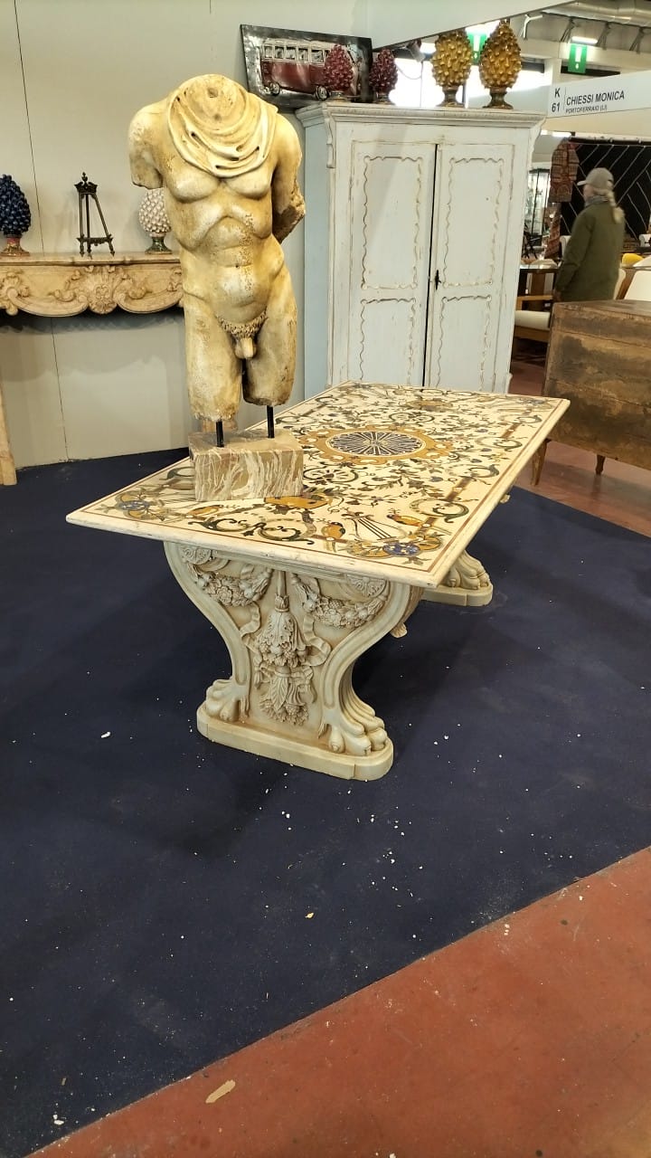 Spettacolare Tavolo in marmo con basi - Venezia